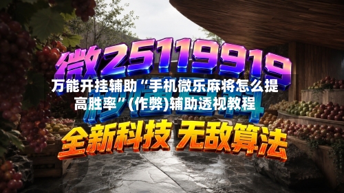 万能开挂辅助“手机微乐麻将怎么提高胜率”(作弊)辅助透视教程