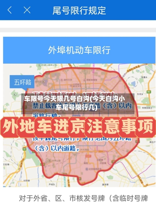 车限号今天限几号白沟(今天白沟小车尾号限行几)