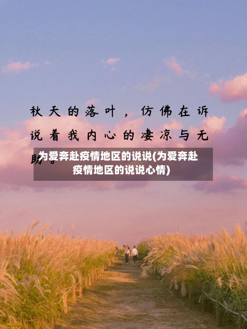 为爱奔赴疫情地区的说说(为爱奔赴疫情地区的说说心情)