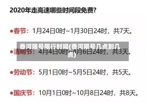 香河限号限行时间(香河限号几点到几点)
