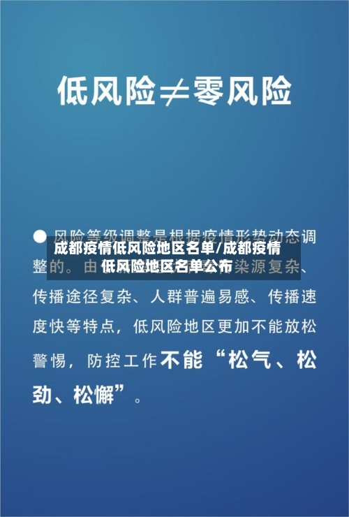 成都疫情低风险地区名单/成都疫情低风险地区名单公布