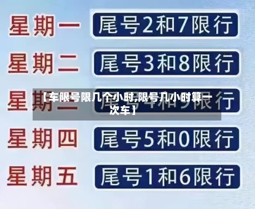 【车限号限几个小时,限号几小时算一次车】