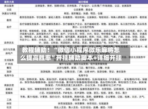 教程辅助！“微信小程序微乐麻将怎么提高胜率”开挂辅助脚本+详细开挂