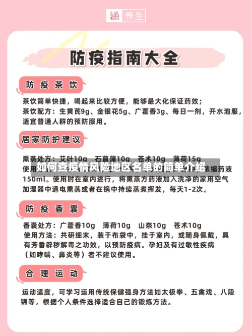 如何查疫情风险地区名单的简单介绍