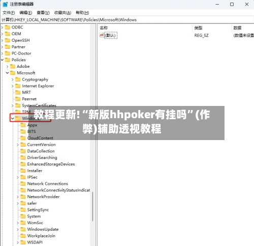 教程更新!“新版hhpoker有挂吗”(作弊)辅助透视教程