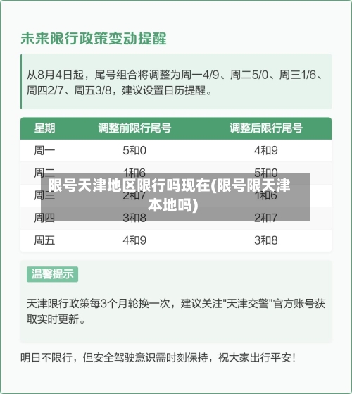 限号天津地区限行吗现在(限号限天津本地吗)