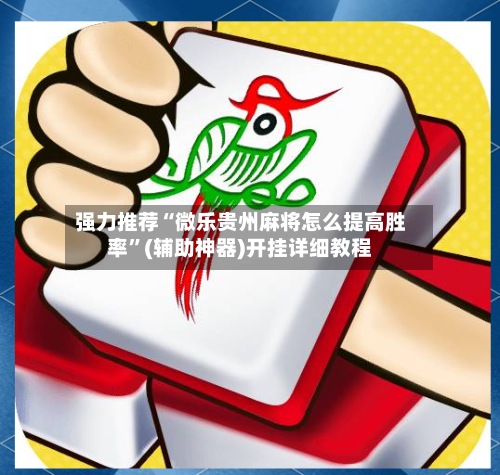 强力推荐“微乐贵州麻将怎么提高胜率”(辅助神器)开挂详细教程