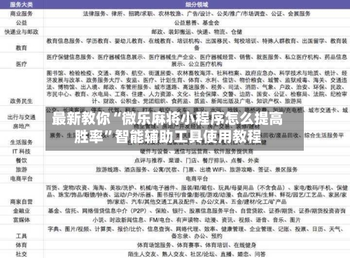 最新教你“微乐麻将小程序怎么提高胜率”智能辅助工具使用教程