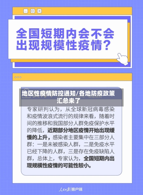 地区性疫情防控通知/各地防疫政策汇总来了