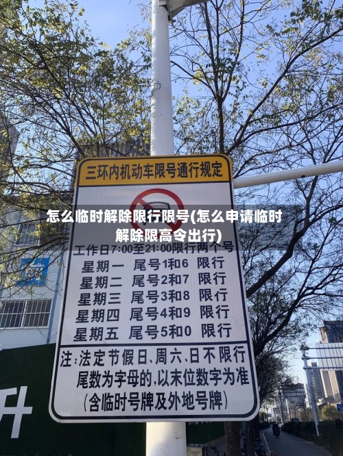 怎么临时解除限行限号(怎么申请临时解除限高令出行)