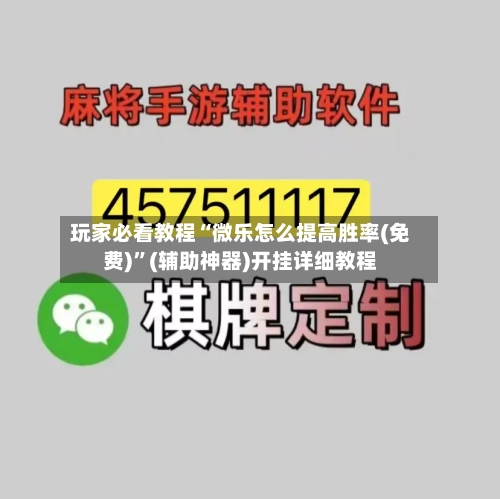 玩家必看教程“微乐怎么提高胜率(免费)”(辅助神器)开挂详细教程
