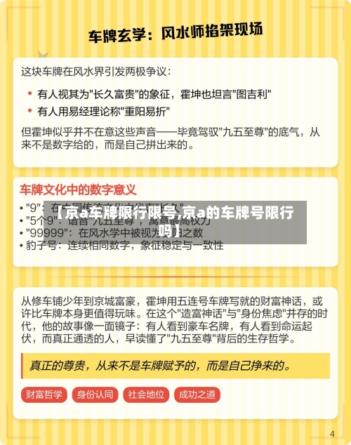 【京a车牌限行限号,京a的车牌号限行吗】
