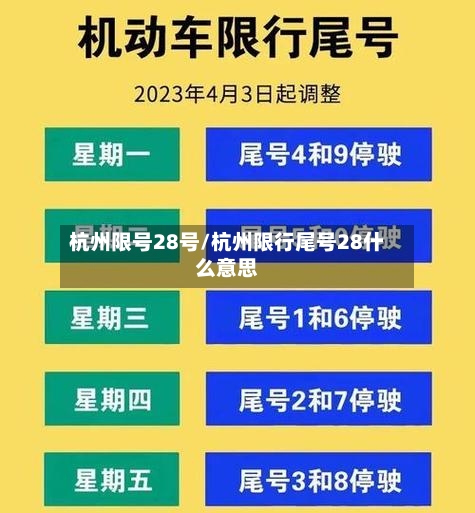 杭州限号28号/杭州限行尾号28什么意思