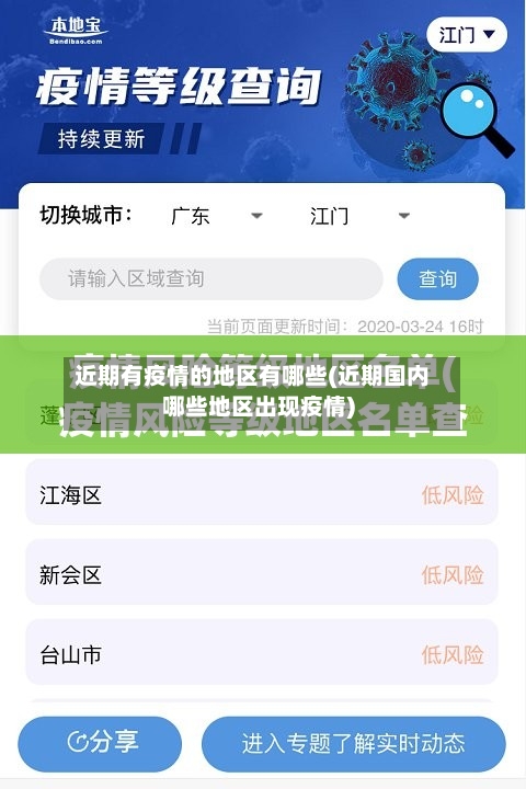 近期有疫情的地区有哪些(近期国内哪些地区出现疫情)
