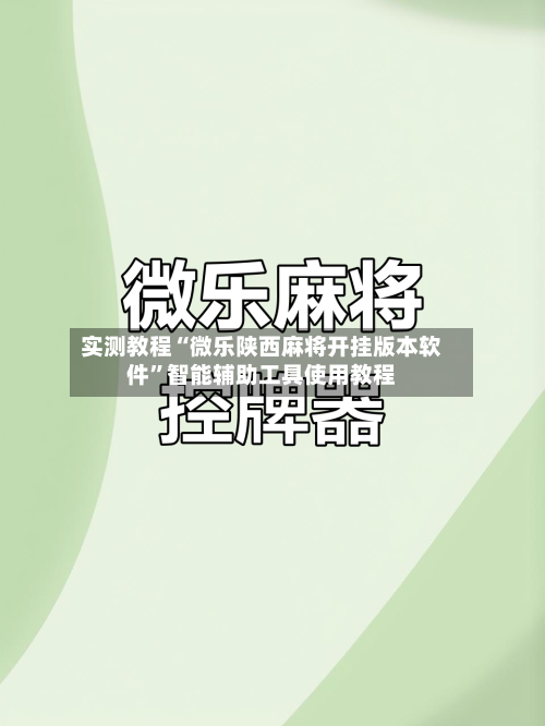 实测教程“微乐陕西麻将开挂版本软件”智能辅助工具使用教程