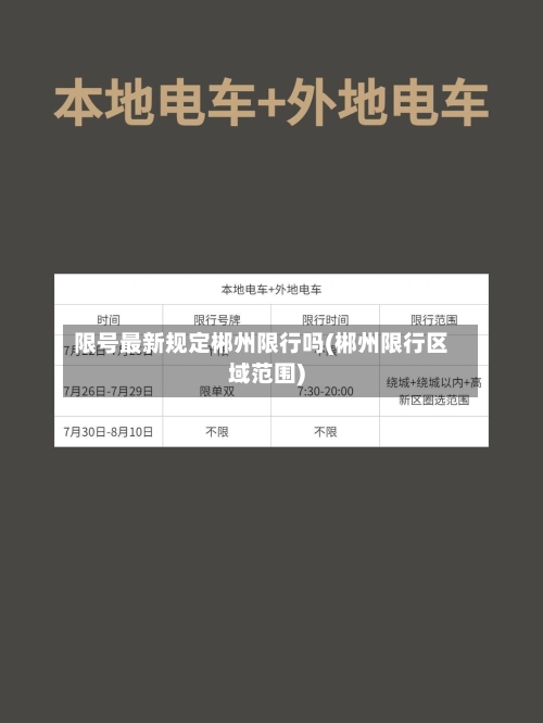 限号最新规定郴州限行吗(郴州限行区域范围)