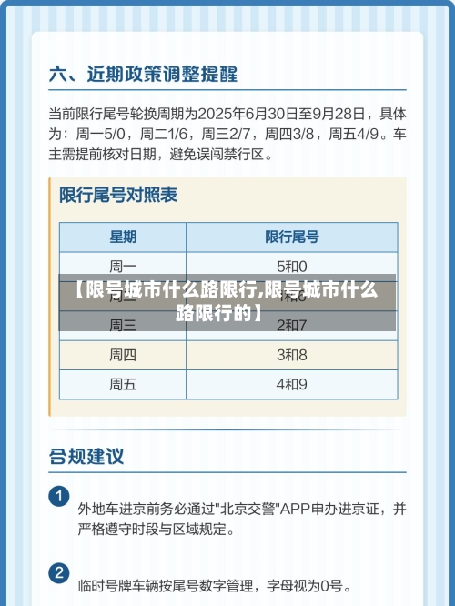 【限号城市什么路限行,限号城市什么路限行的】