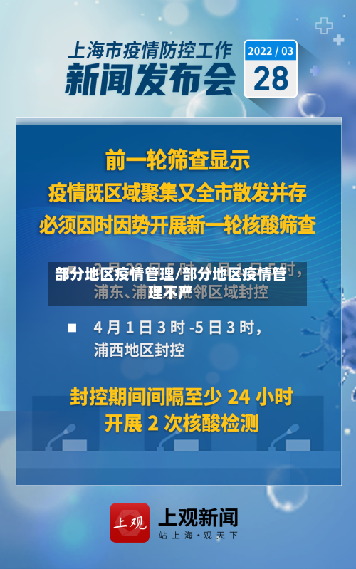 部分地区疫情管理/部分地区疫情管理不严