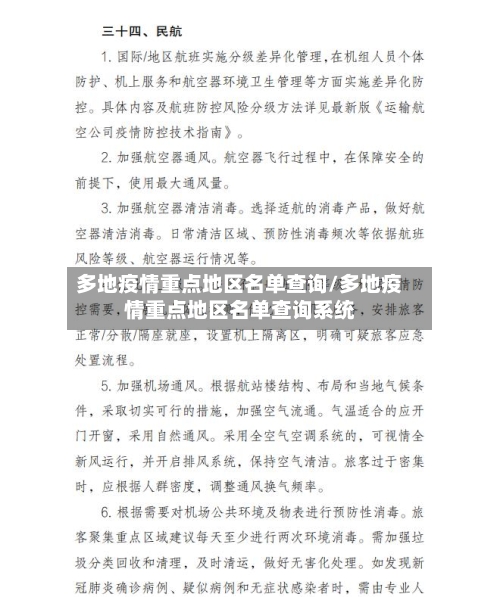 多地疫情重点地区名单查询/多地疫情重点地区名单查询系统