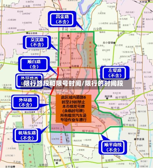 限行路段和限号时间/限行的时间段