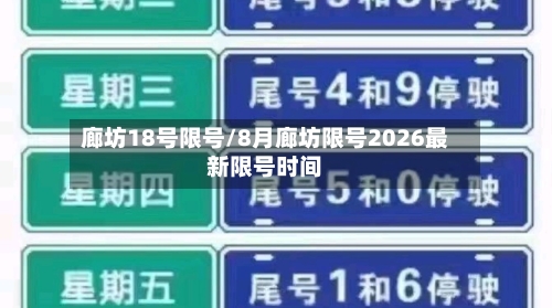 廊坊18号限号/8月廊坊限号2026最新限号时间