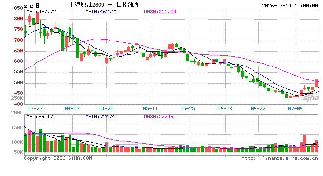 收评|国内期货主力合约涨跌互现 原油涨超9%